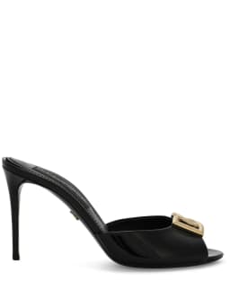 85mm patent-leather mules