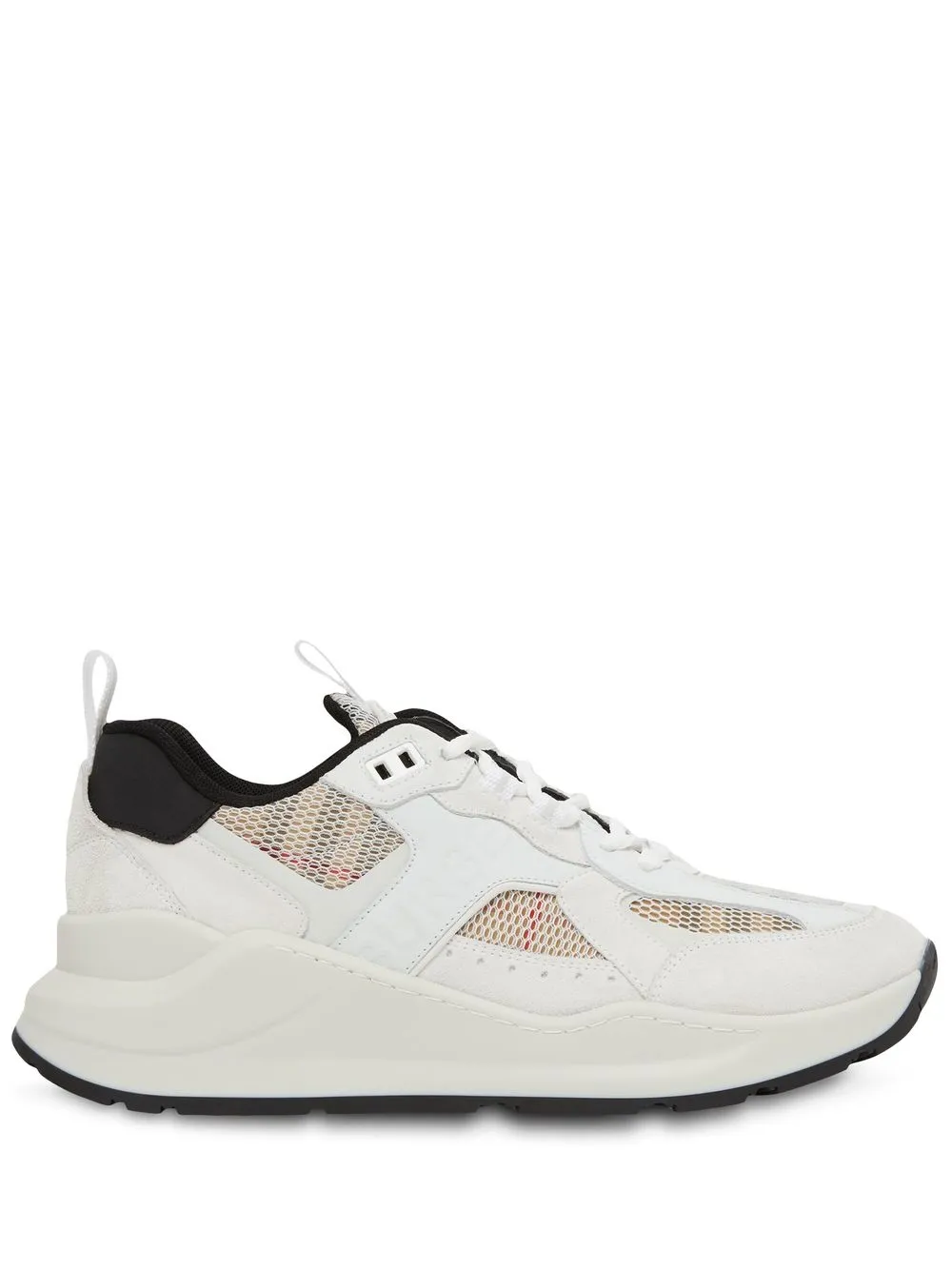 check mesh low-top sneakers by Burberry