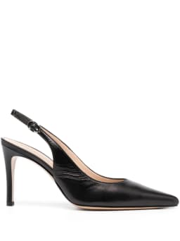 Lavinia 85mm leather slingback pumps