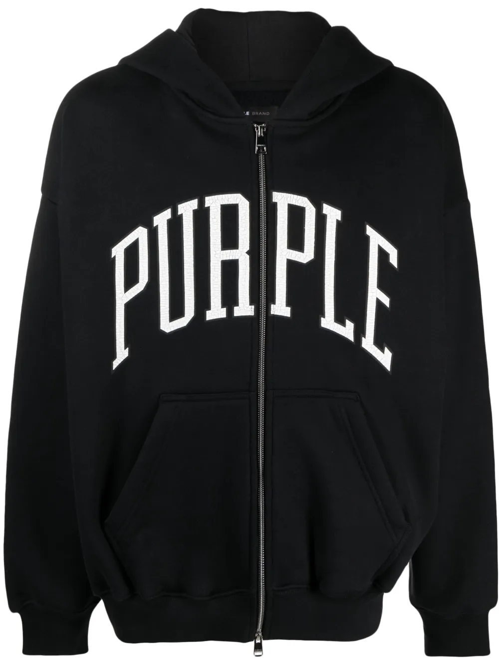 logo-print cotton hoodie by Purple Brand