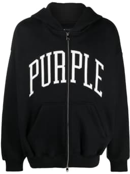 logo-print cotton hoodie