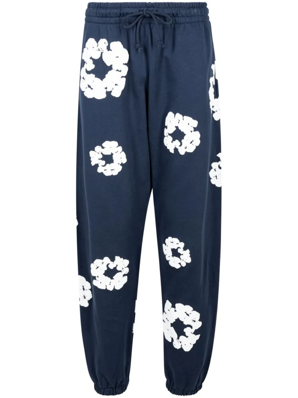 Cotton Wreath-print track pants by Denim Tears
