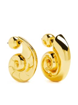 logo-engraved earrings 
