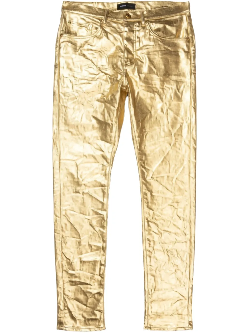 Metallic Monogram "Yellow" jeans by Purple Brand