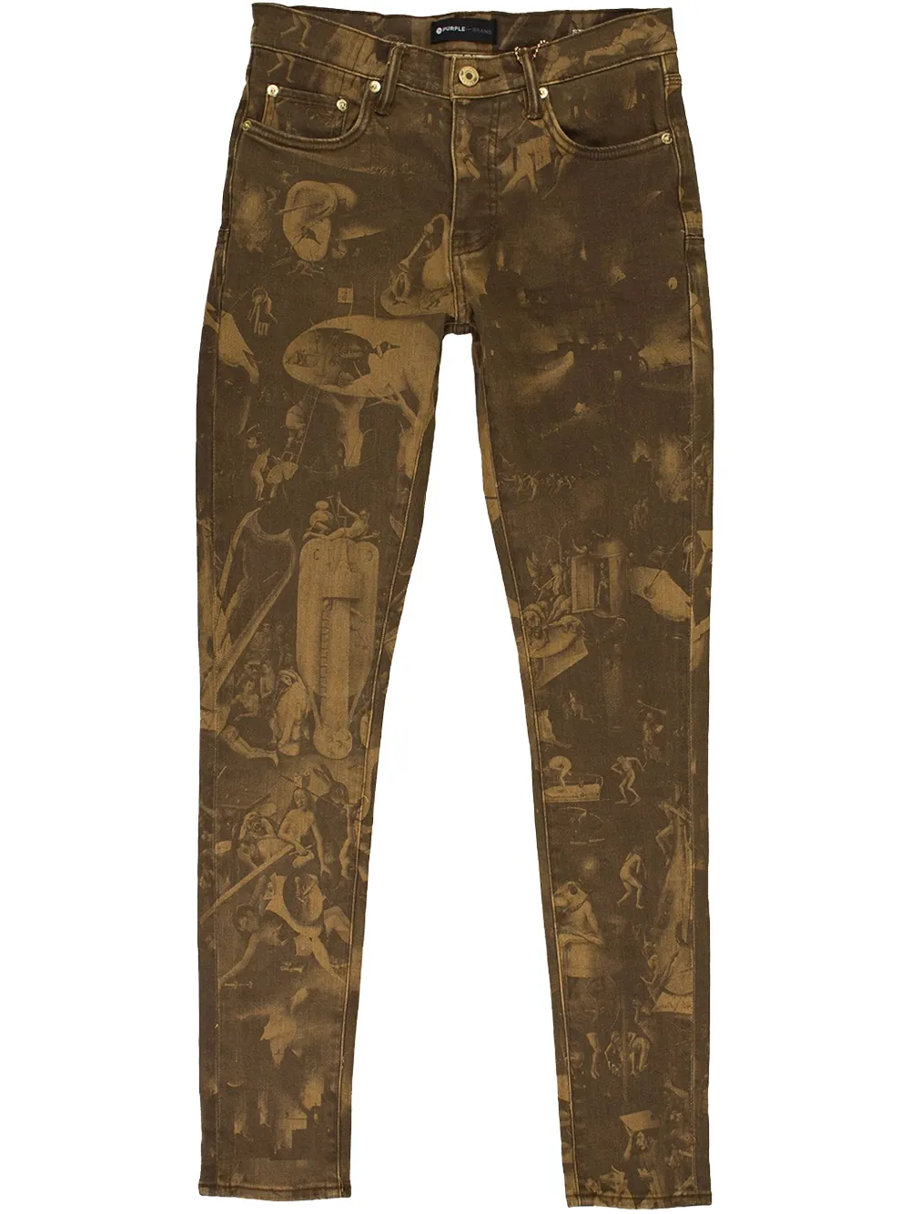 P001 Warm Earthly Delights "Brown" straight jeans by Purple Brand