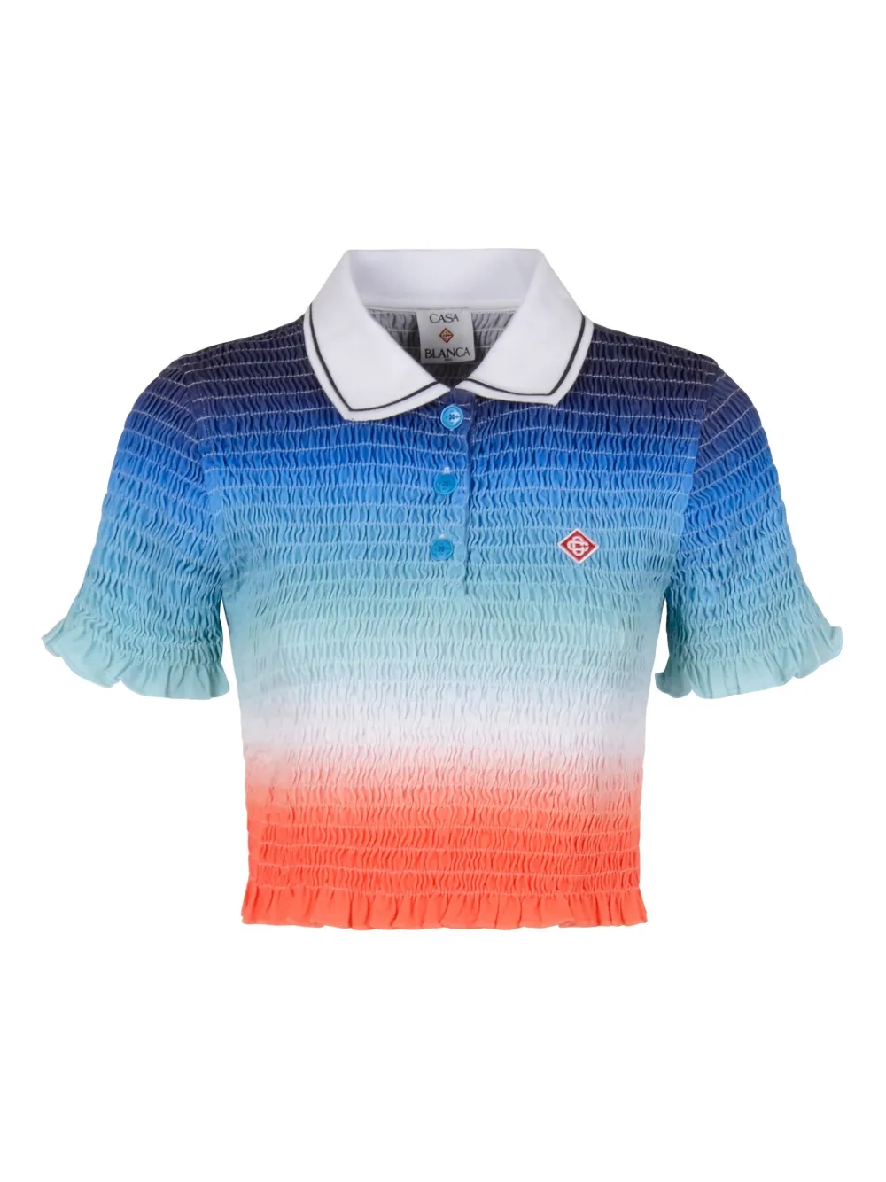 smocked polo top by Casablanca
