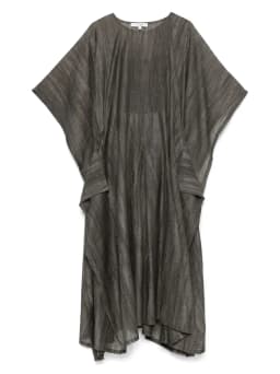 ruffle-detail midi dress