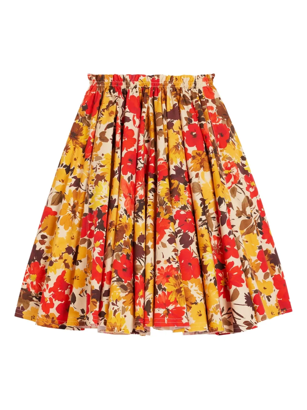floral-print cotton midi skirt by AMI Paris