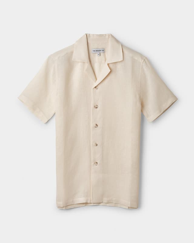 Linen Resort Shirt Ivory