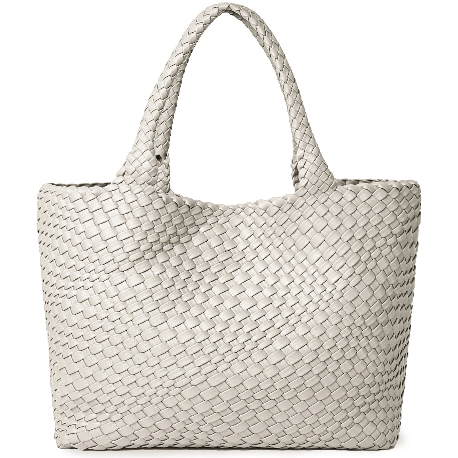 Woven Tote Bag Purse Vegan Leather Shoulder Handbags