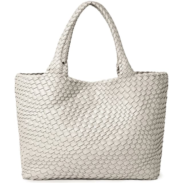 Woven Tote Bag Purse Vegan Leather Shoulder Handbags