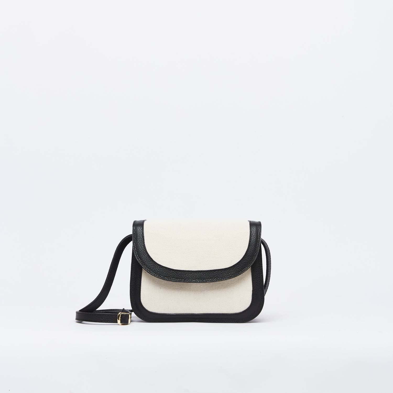 Leather Crossbody Bag In Black