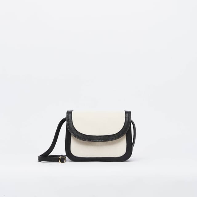 Leather Crossbody Bag In Black