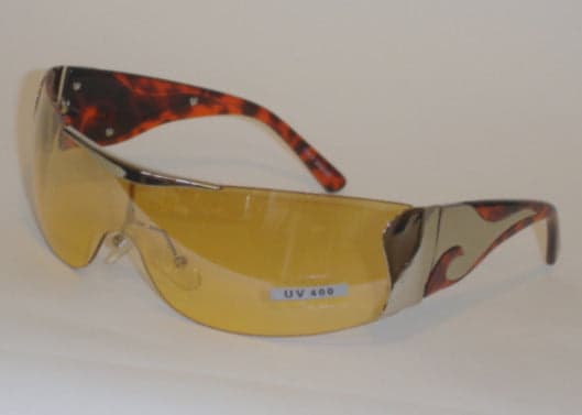 Sunglasses Brown Wraparound Frame