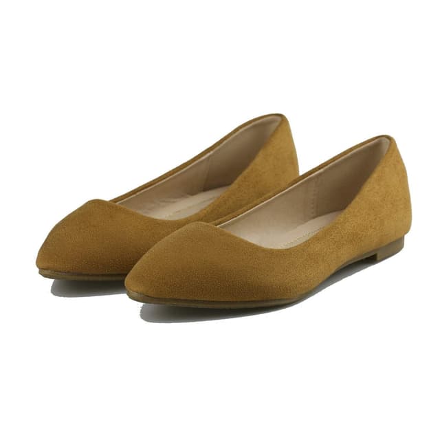 Ballet Flats , Size Tan Pointed Toe Slip