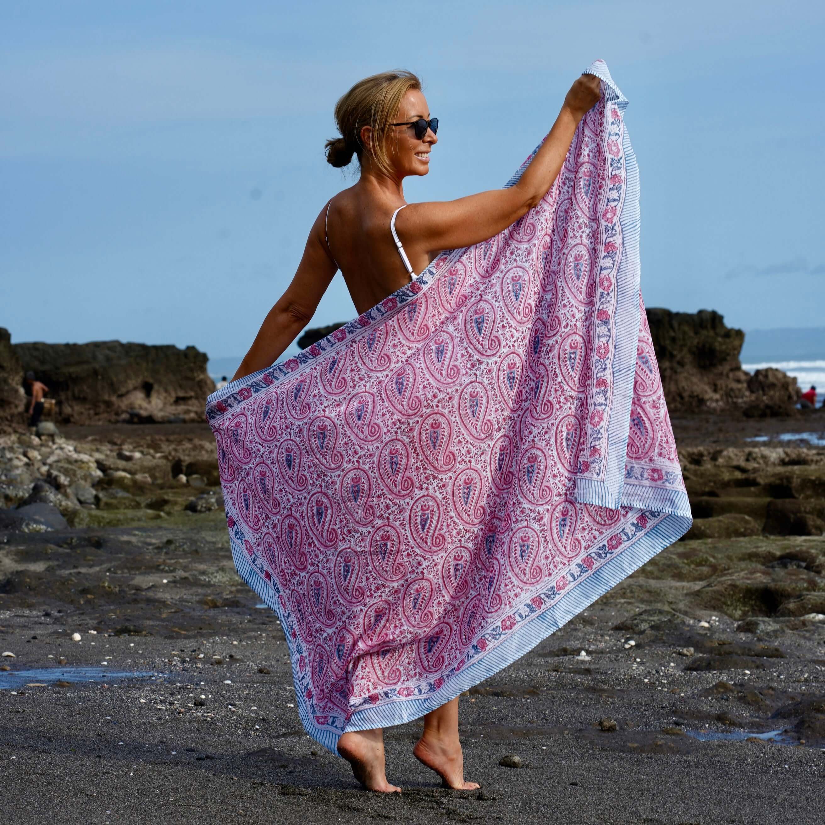 Palm Springs Cotton Sarong Wrap Skirt