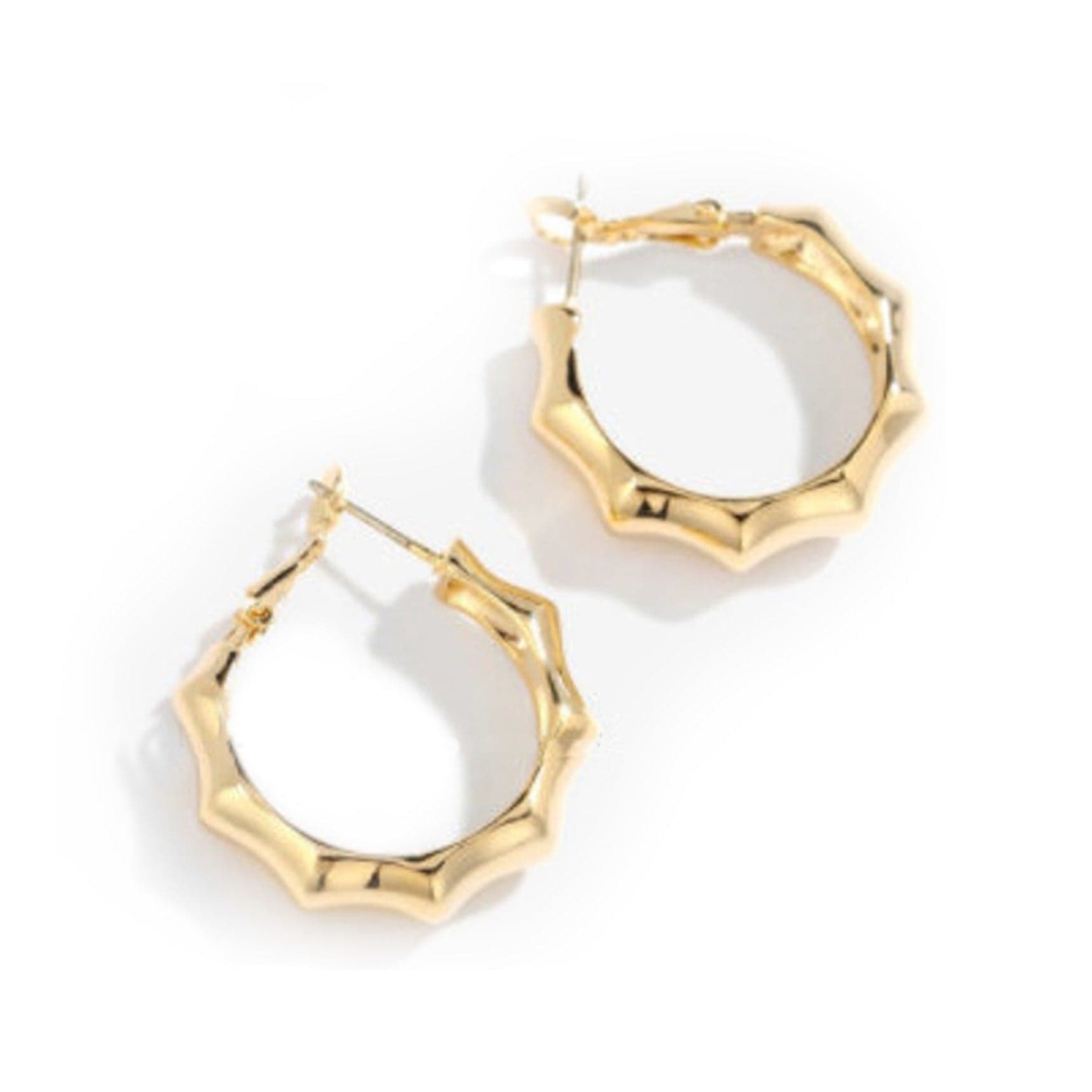 Gold Hoop Earrings For Lightweight Trendy Simple Daily