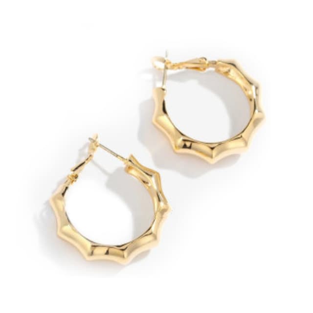 Gold Hoop Earrings For Lightweight Trendy Simple Daily