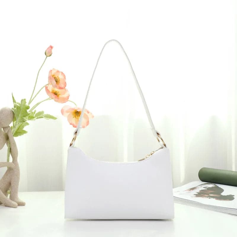 Elegant White Shoulder Bag Handbags For Small Leather