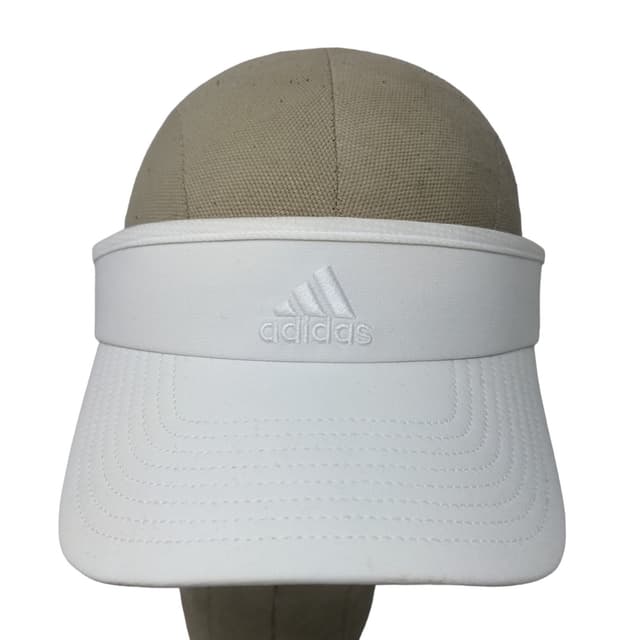 Adidas Sun Visor Cap Hat White Embroidered Logo