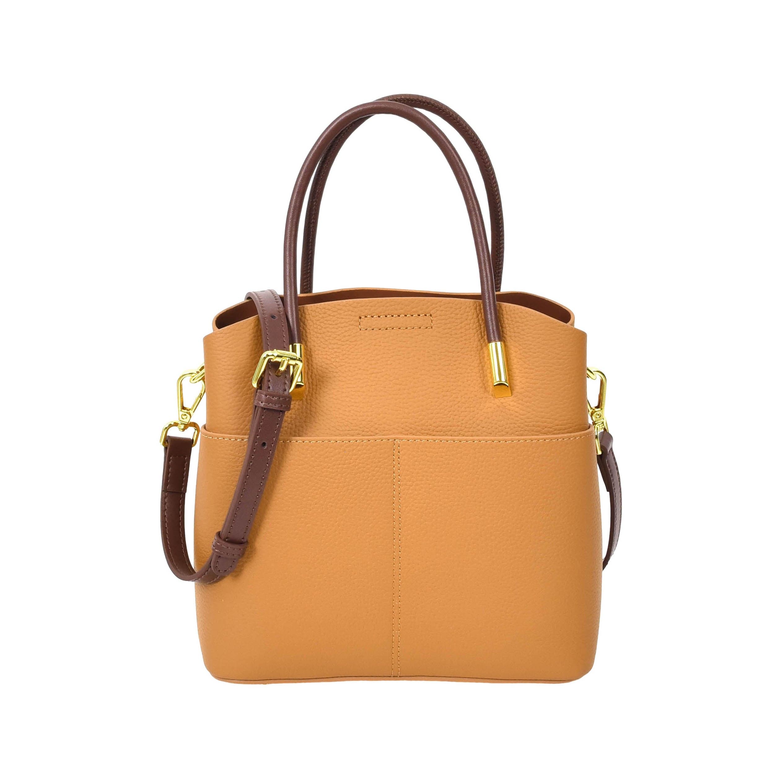 Winnipeg Leather Top Handle Shoulder Bag Tan