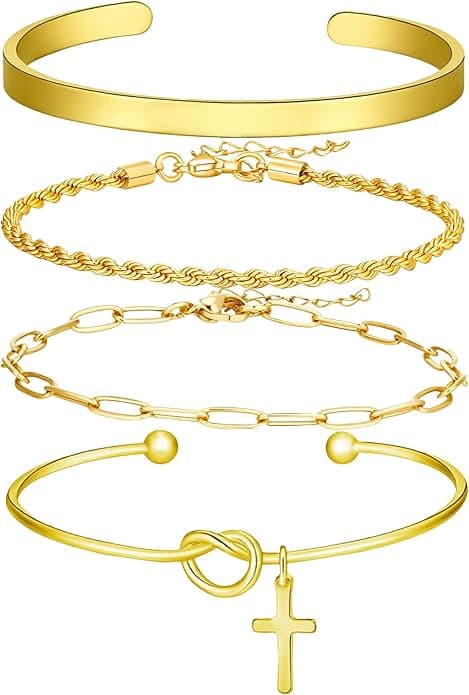 Gold Bracelet Stack For Gold Plated Bracelet Stack