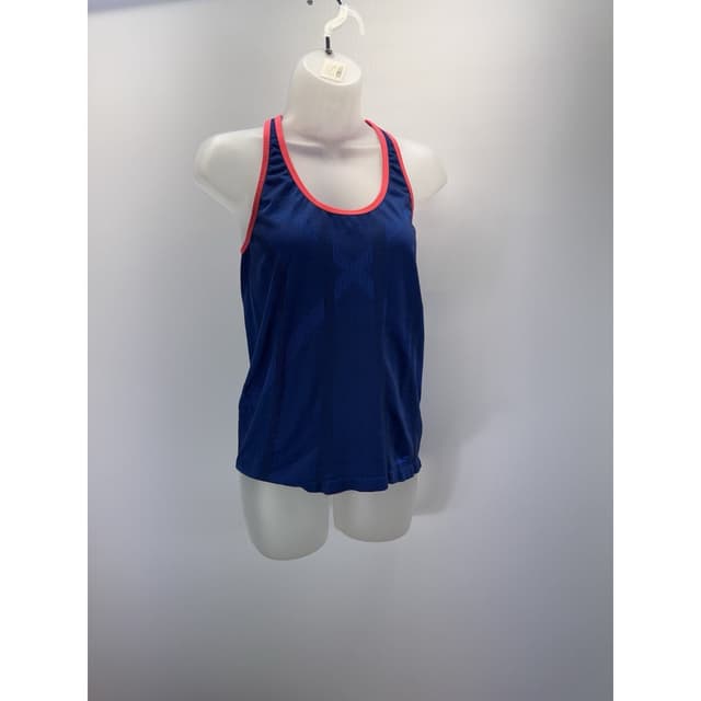 Blue Racerback Avia Tank Top Neon Orange Workout