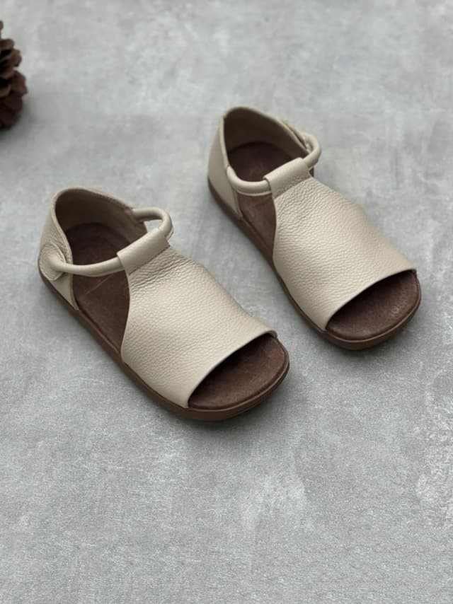Summer Soft Genuine Leather Flat Sandals