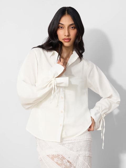 Ivory Cotton Linen Shirts