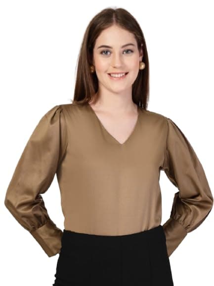 Bronze Satin Top