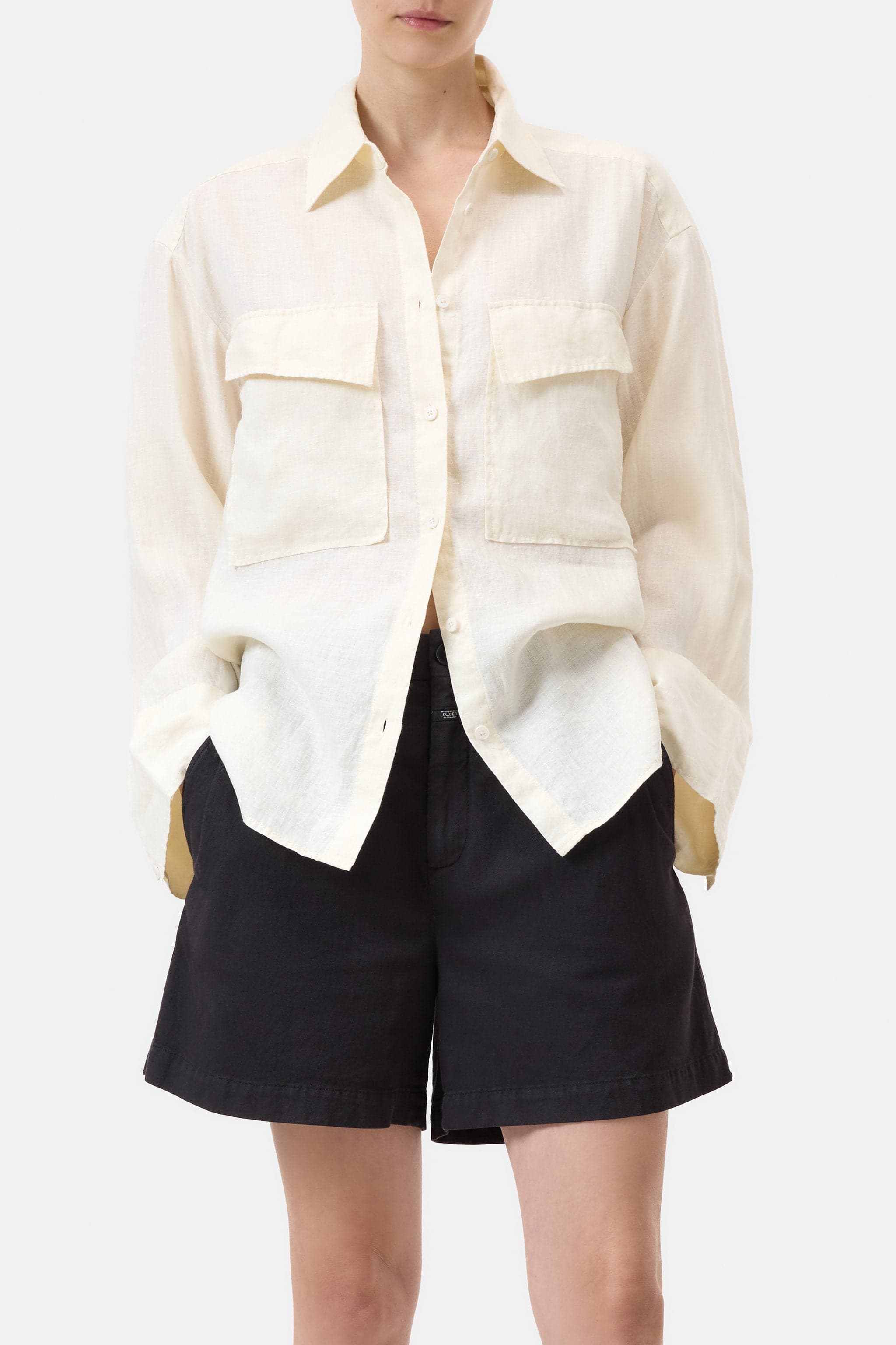 Closed Shirt Blouse In Linen Ivory