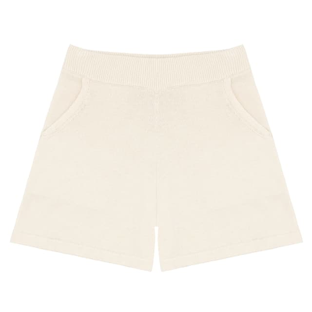 Cream Knit Short
