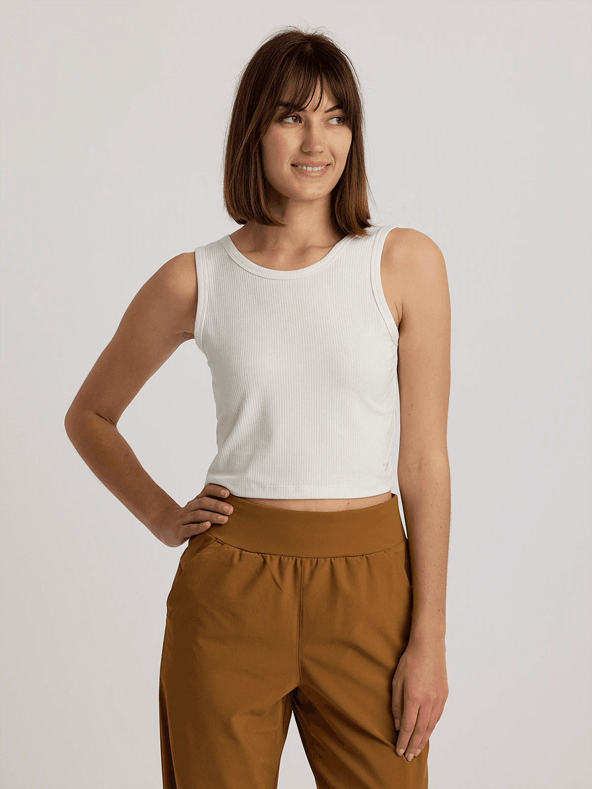 Ribbed Bamboo Tank Sea Salt