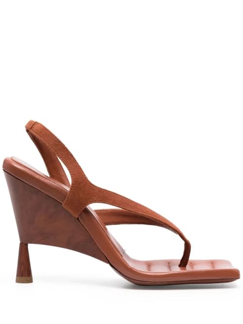 Rose slingback sculpted sandals by GIABORGHINI