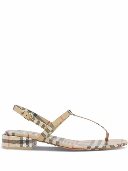 Vintage Check thong-strap sandals by Burberry