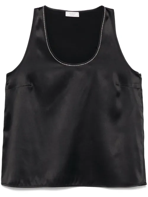 Ball chain-detailed tank top by Peserico