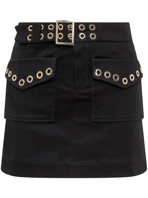 Belted mini skirt by DESTREE