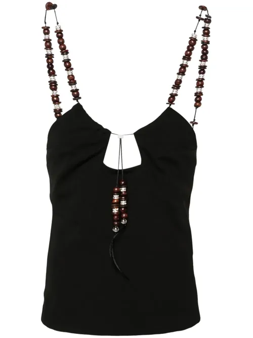 Solarte beaded crepe blouse by 16Arlington