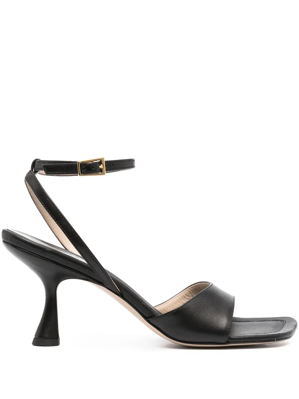 80mm leather heeled sandals by Wandler
