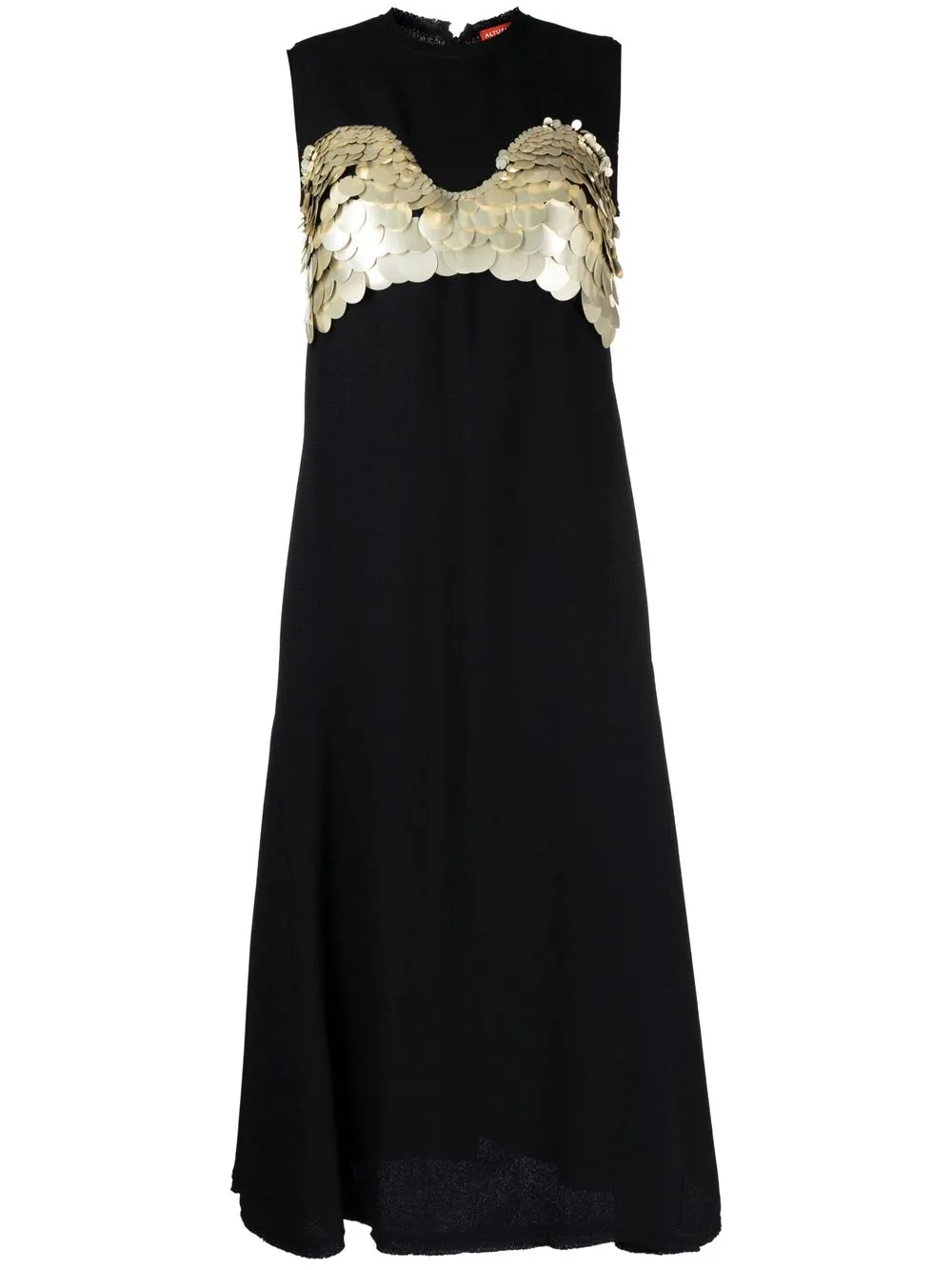 disc-detail fluted dress by Altuzarra