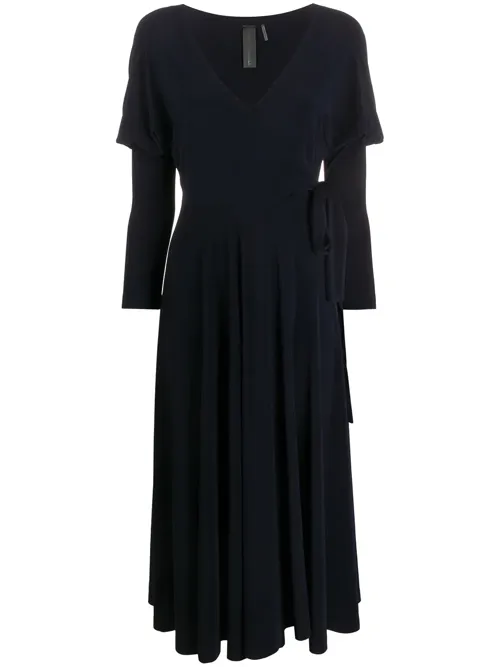 layered wrap dress by Norma Kamali