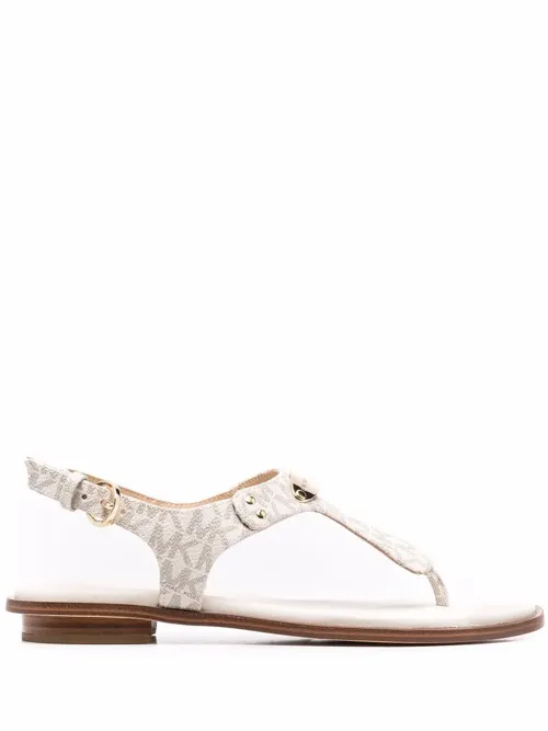 logo plaque thong sandals by Michael Michael Kors