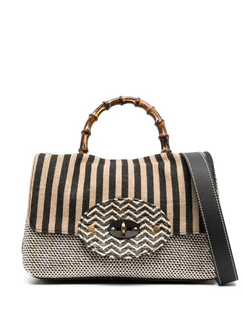 x Antonio Marras woven raffia-design bag by Zanellato