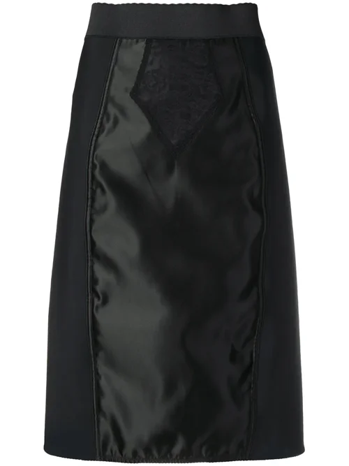 powernet satin midi skirt by Gucci