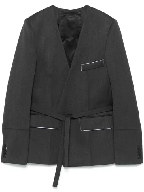 Shrunken Collarless blazer by Victoria Beckham