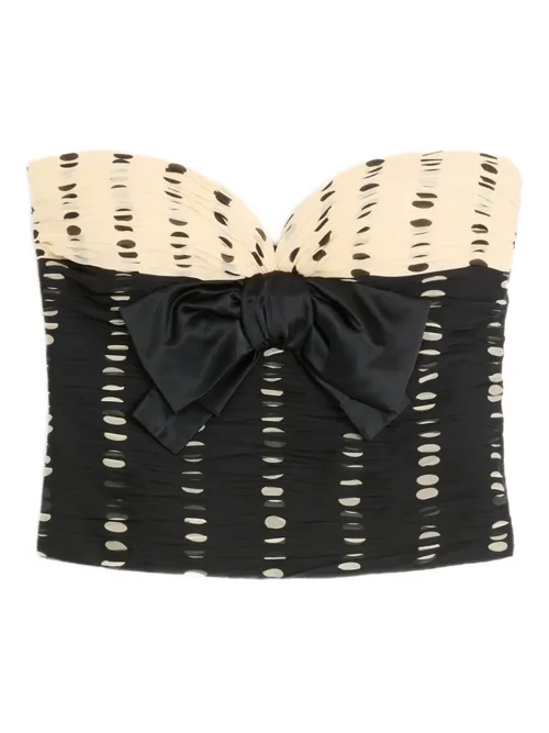 Plusdepois-print chiffon top by Valentino Garavani