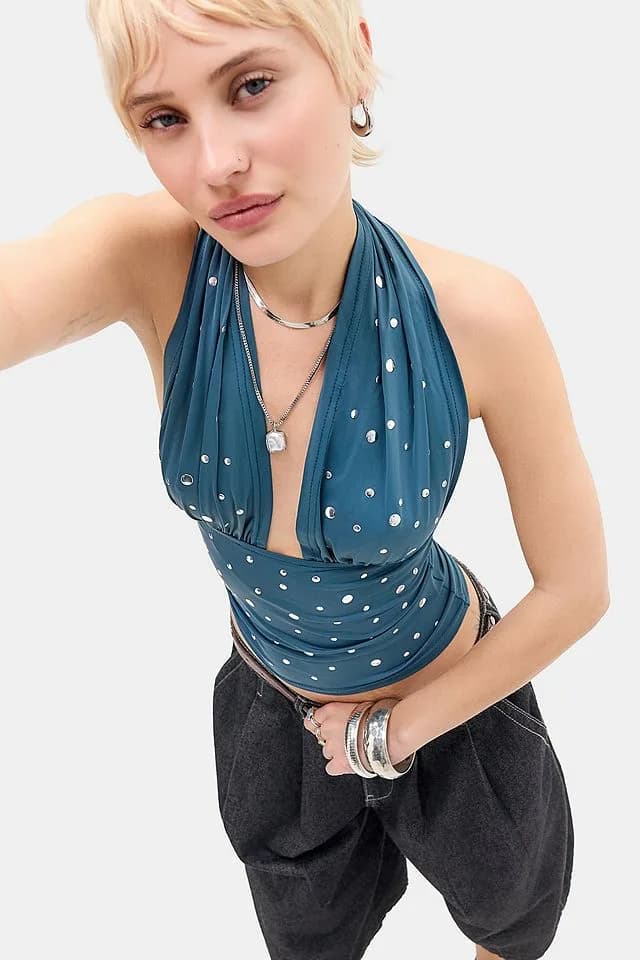 Lioness Safari Sequin Halter Top by Lioness
