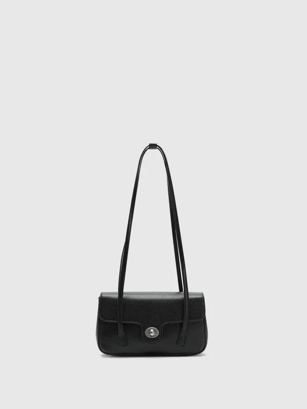 Faux Leather Minimalist Structured Shoulder Bags by Urban Revivo