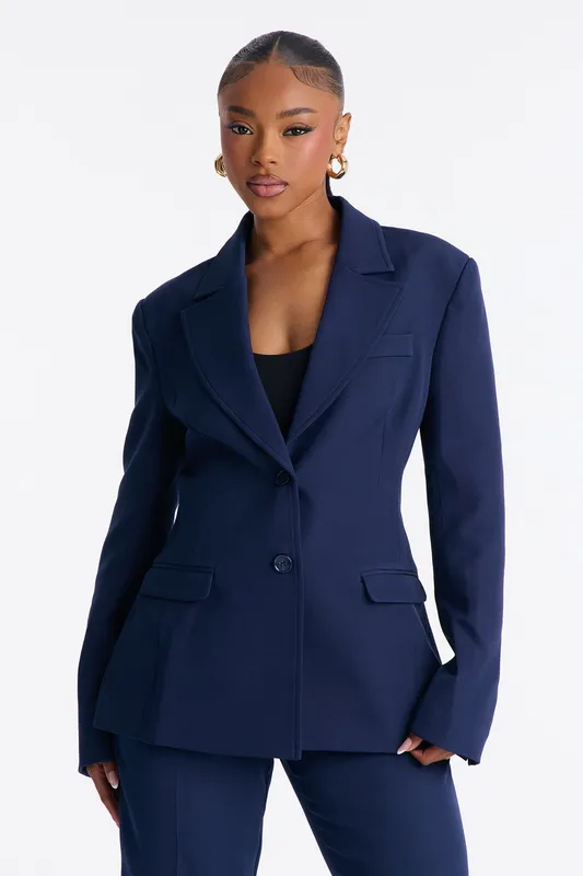Fitted Blazer by Fashion Nova