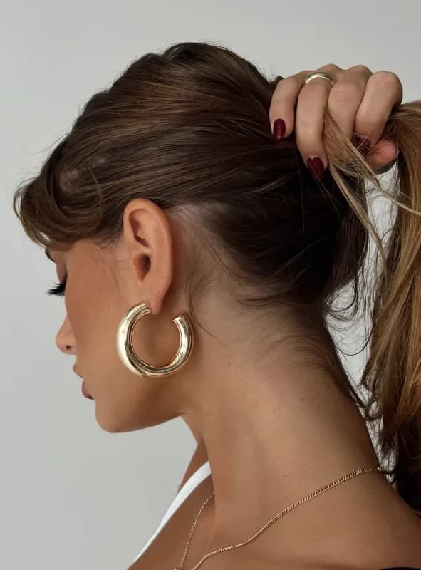 Earrings Samwell Chunky Earrings Gold by Princess Polly